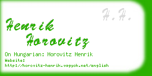 henrik horovitz business card